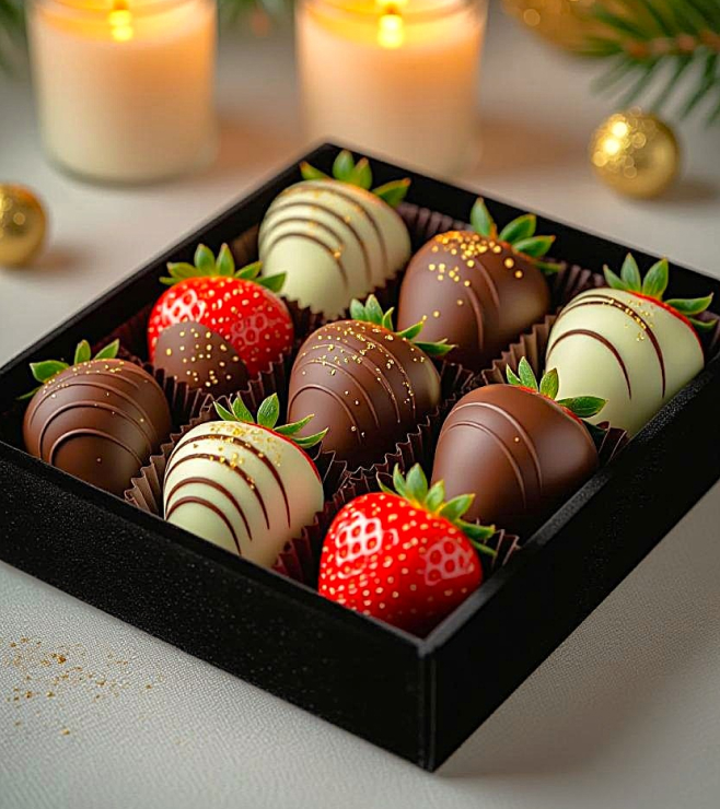 Delicious Christmas Dipped Strawberries