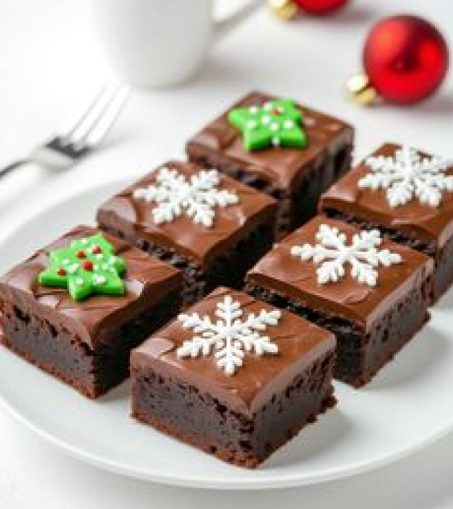 Snowy Festive Brownies