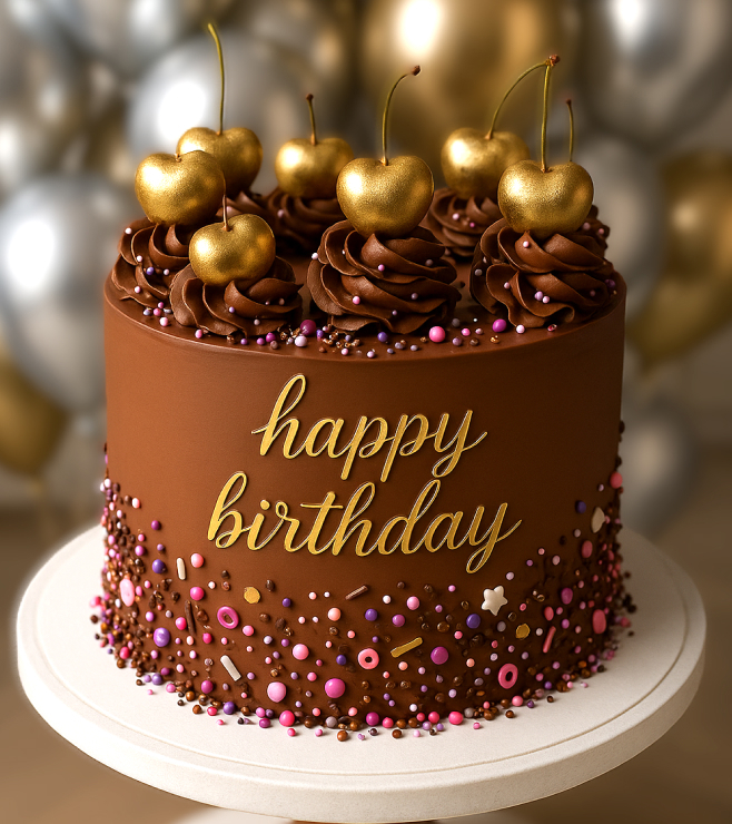 Golden Celebration Choco Cake, Cakes