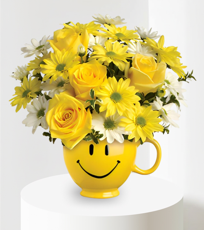 Be Happy Bouquet with Roses, New Baby