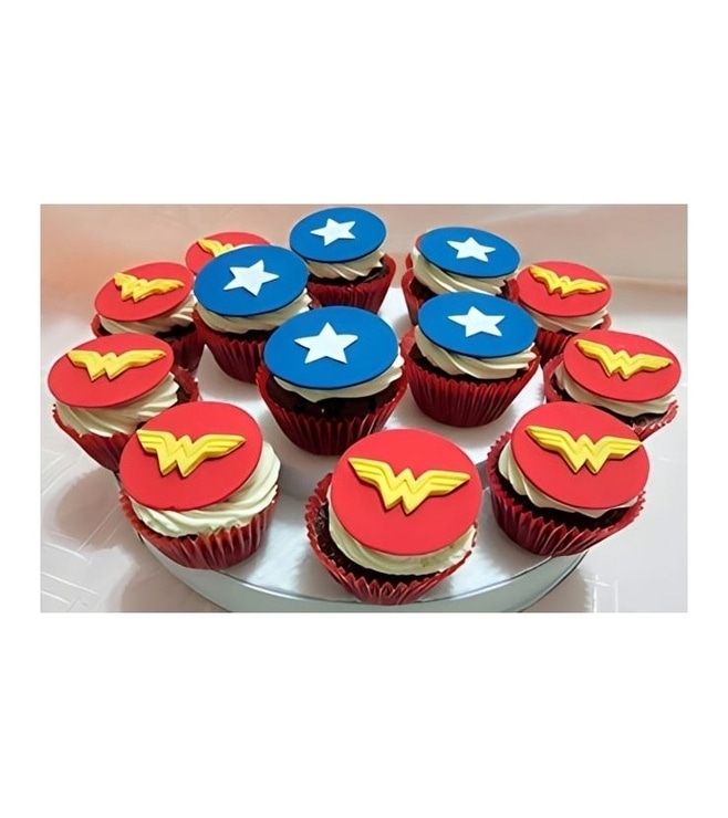 Wonder Woman Cupcakes