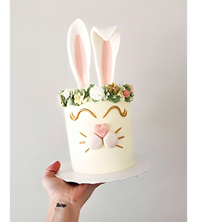 Crown of Flowers Bunny Cake