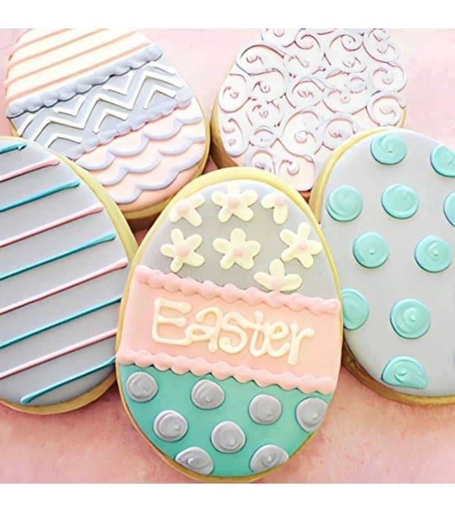 Assorted Patterns Easter Cookiesa
