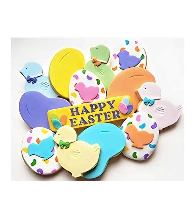 Dapped Easter Chick Cookies