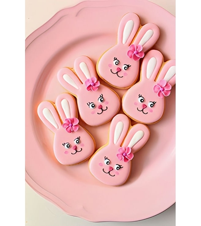 Pink Bunny Cookies