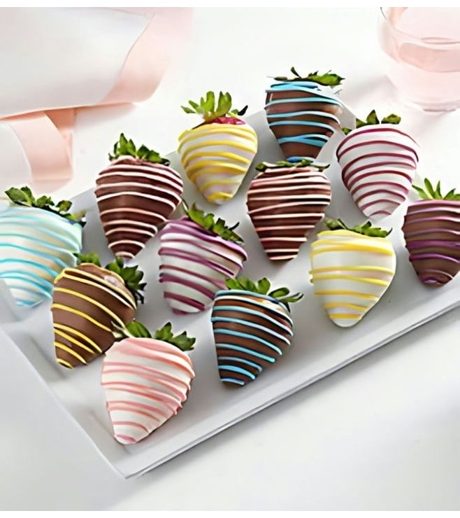 Easter Swizzles Dipped Strawberries