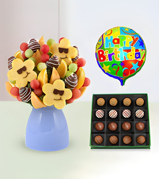 Sizzling Sweet Treats Birthday, Royal Heritage Truffles Box & Birthday Balloon
