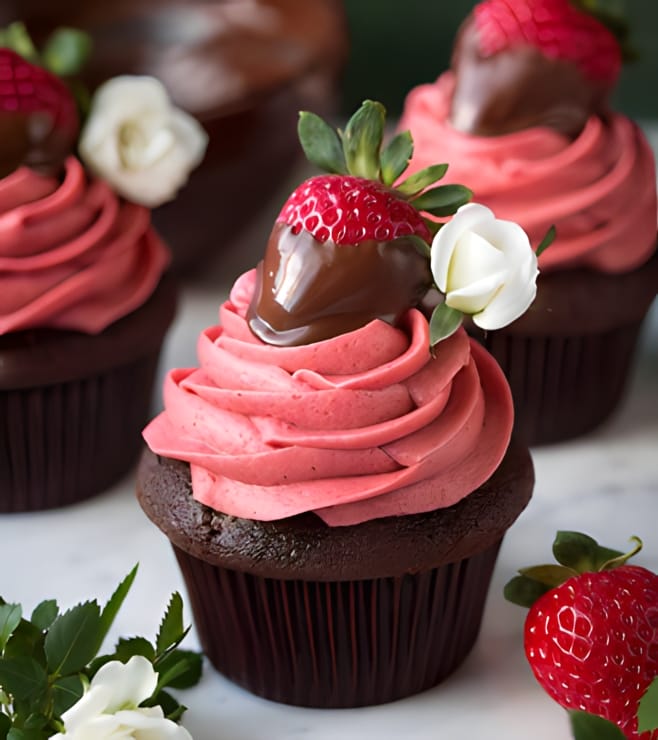 Strawberry Love Cupcakes