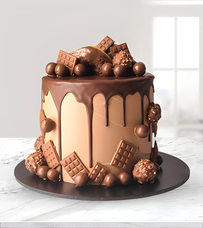 Chocolate Bar Drip Cake, Customized Cakes