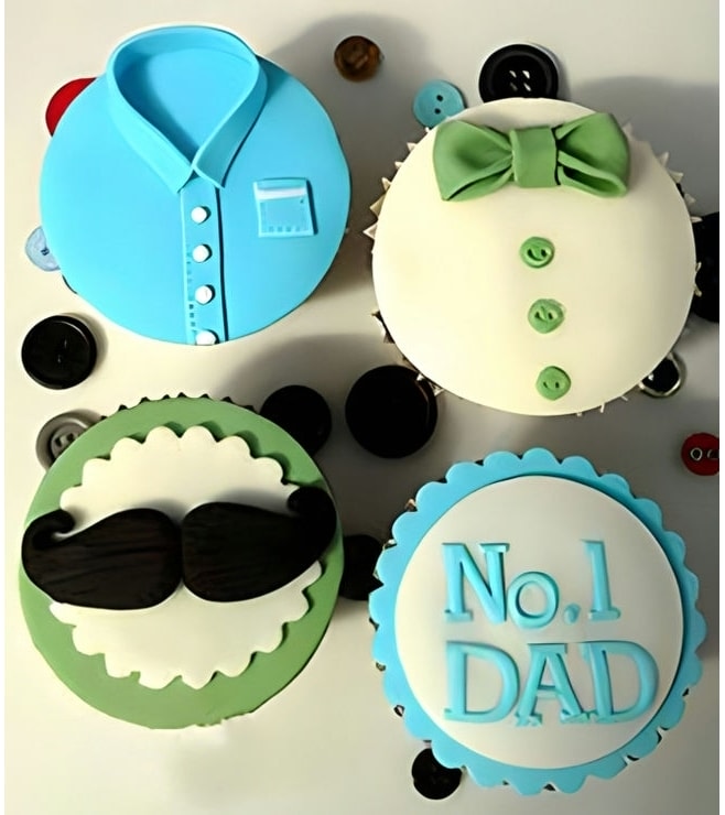 Dressed Up Father's Day Cupcakes