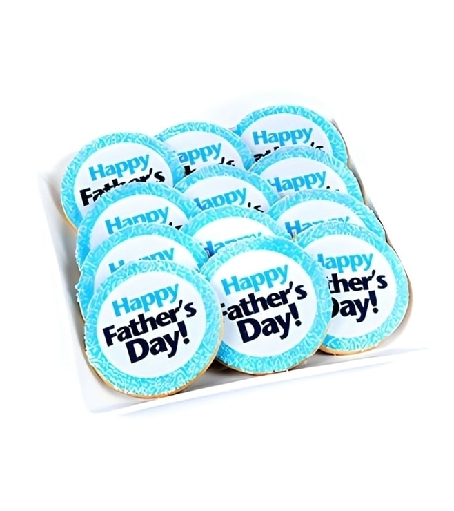 Cheerful Blue Father's Day Cookies