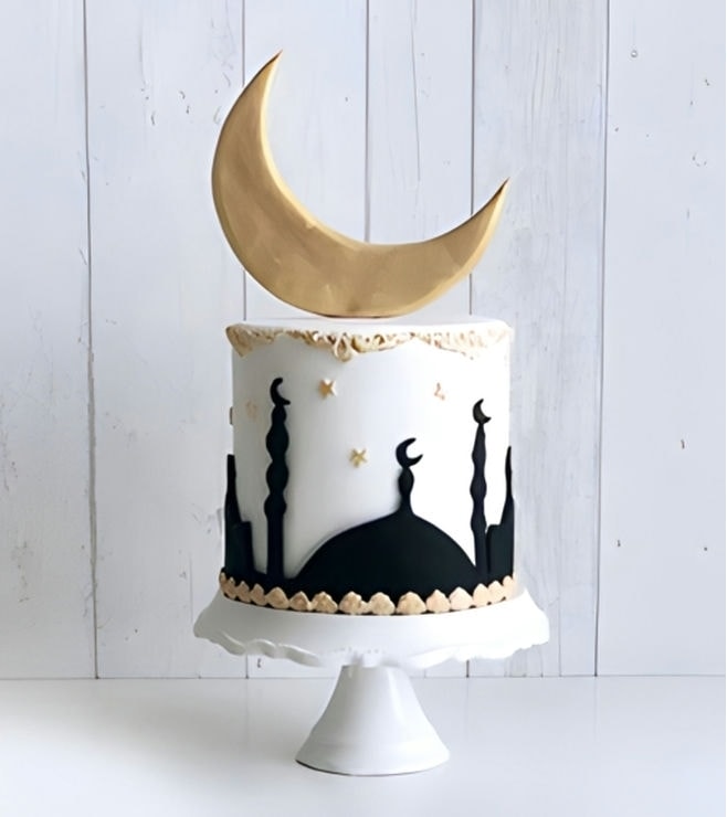 Golden Moon Ramadan Cake