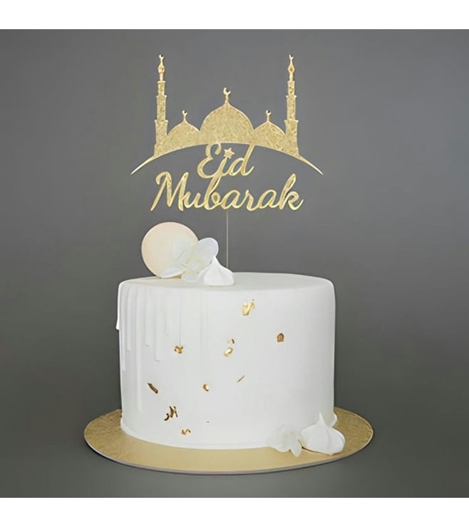 Golden Shimmer Eid Cake