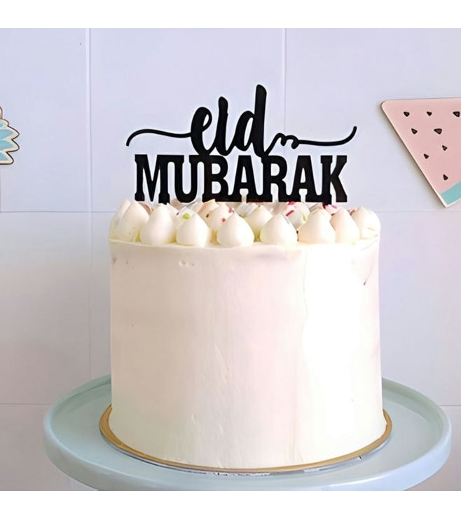 White Frosted Eid Cake