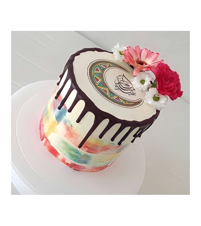 Pastel Drip Eid Cake