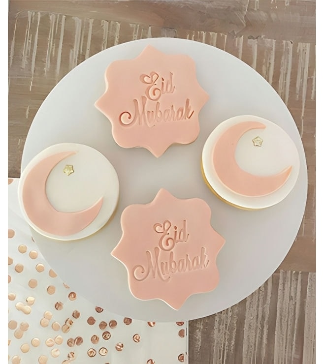 Pretty Peach Eid Cookies