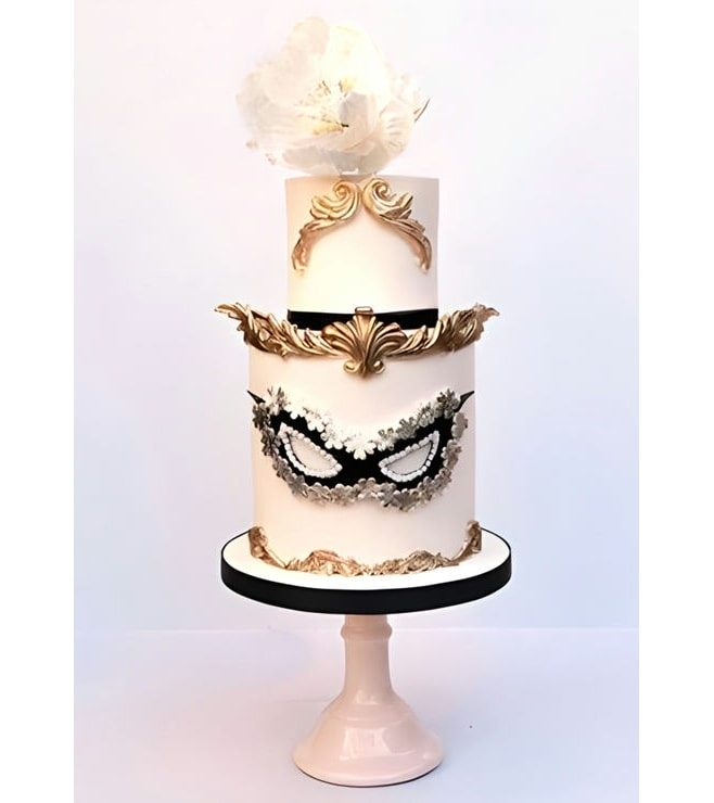 Masked Ball Feathers Cake