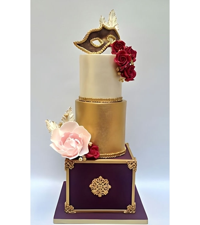 Rose Queen Masquerade Cake