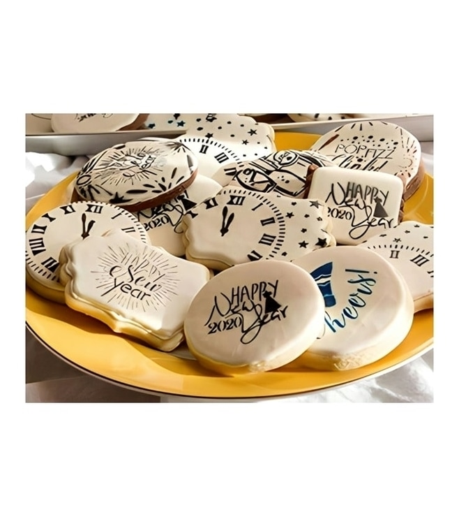 Party In White New Year Cookies