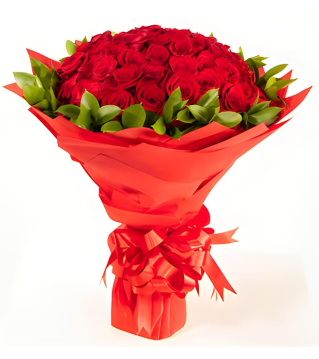 60 Red Roses, Hand-Bouquets