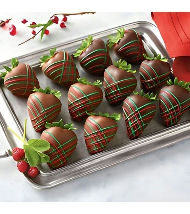 Classic Christmas Dipped Dozen Strawberries