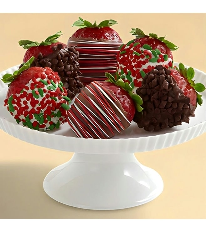 Christmas Confetti Dipped Strawberries