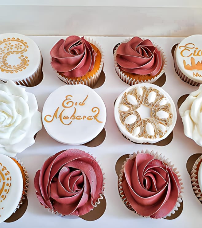 Classic Eid Wishes Cupcakes