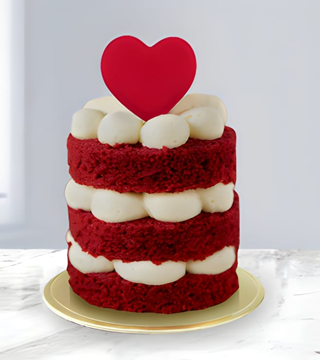 Fluttering Heart Red Velvet Mono Cake, Mono Cakes
