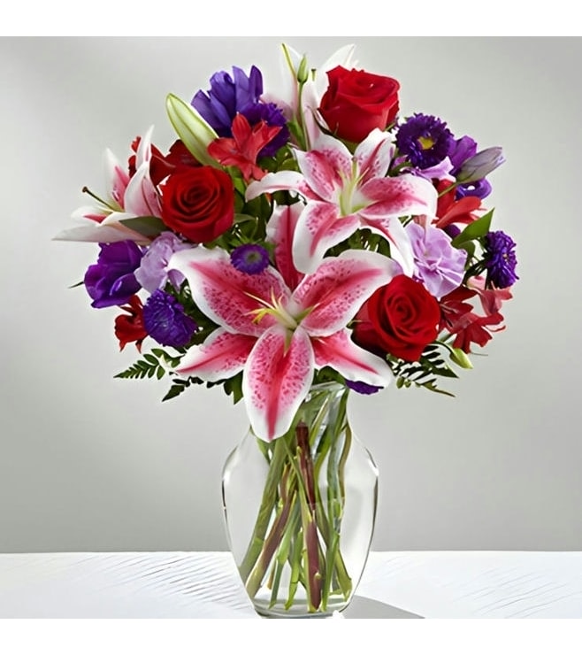 Stunning Lily Bouquet, Purple