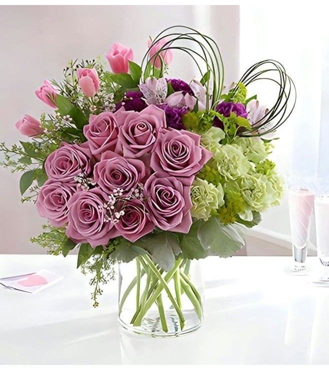 Purple Melody Bouquet, Carnations
