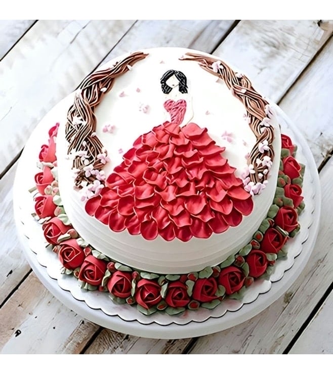 Red Rose Princess Cake