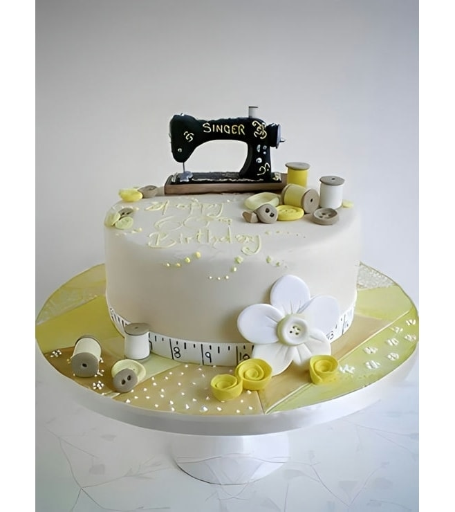 Vintage Sewing Machine Cake