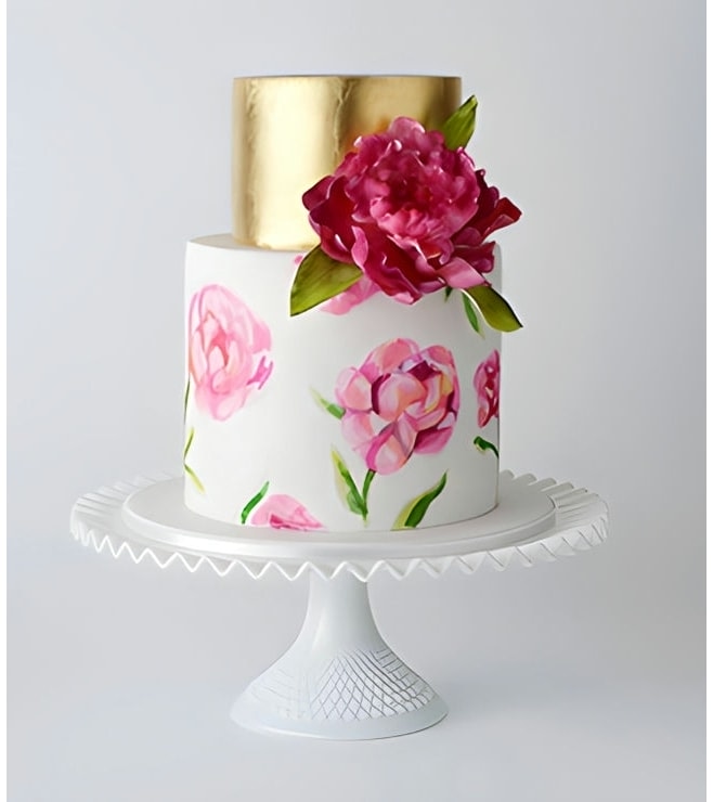 Golden Blooms Cake