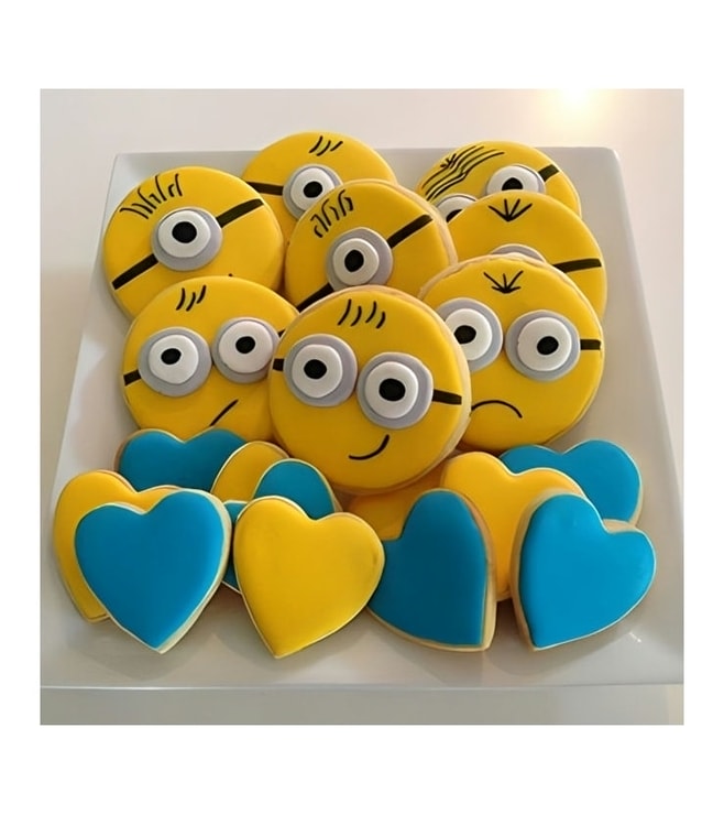 Minion Hearts Cookies
