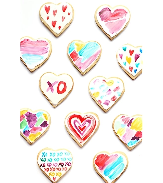 Rainbow Hearts Cookies