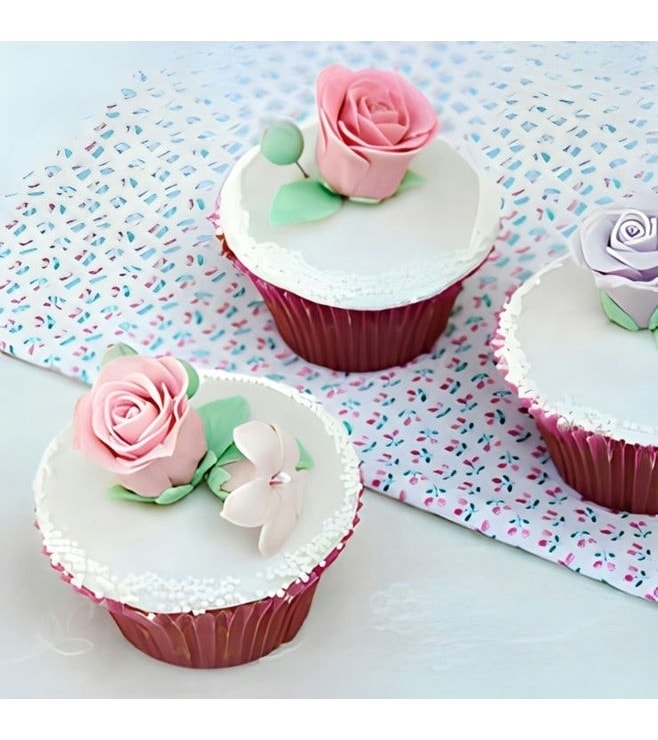 Roses For The Lady Cupcakes - One Dozen