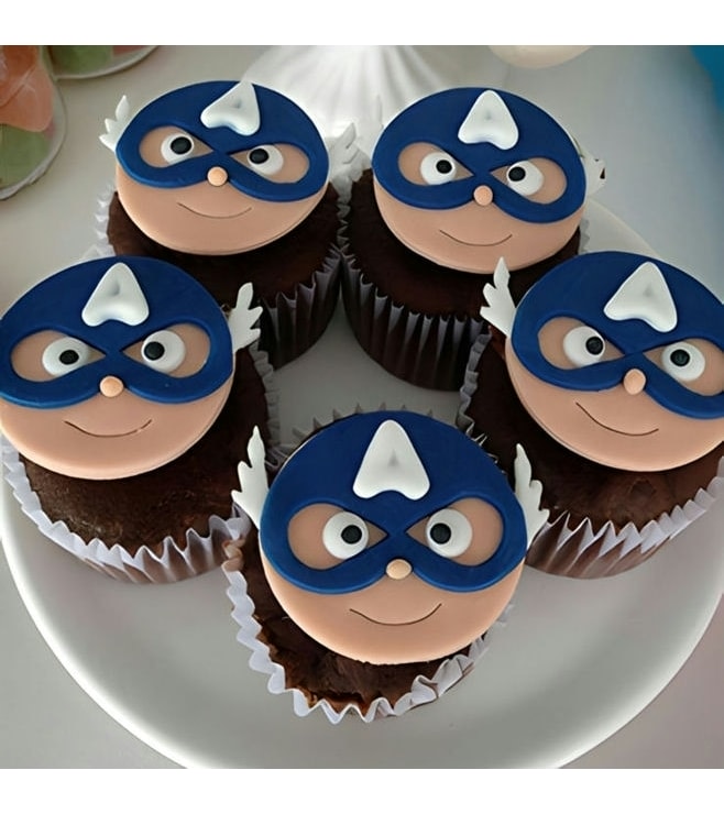 Classic Captain America Cupcakes - One Dozen