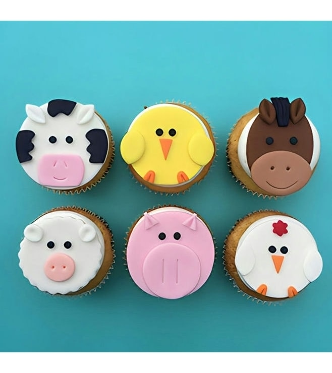 Farm Animals Dozen Cupcakes