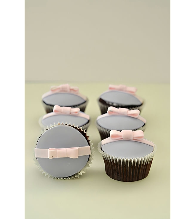 Pink Bow Dozen Cupcakes
