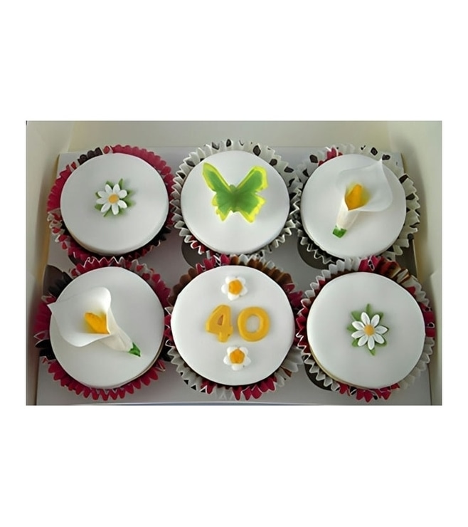 Flower Fields Dozen Cupcakes