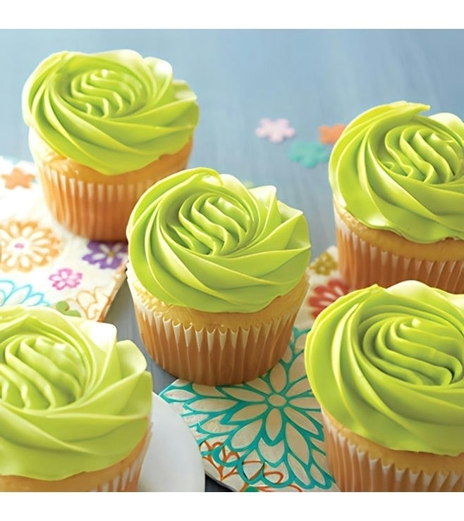 Glam Green Cupcakes