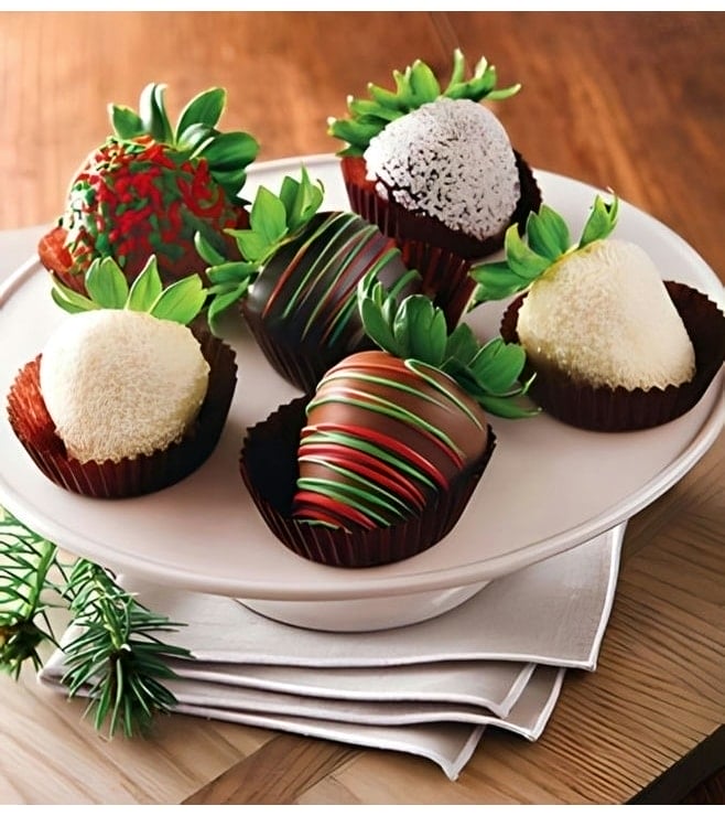 Snowy Night Dipped Strawberries