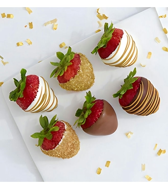 Holiday Shimmer Dipped Strawberries