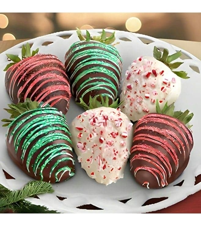 Christmas Swizzles Dipped Dozen Strawberries