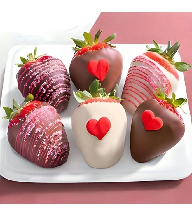Mini-Hearts Dipped Strawberries