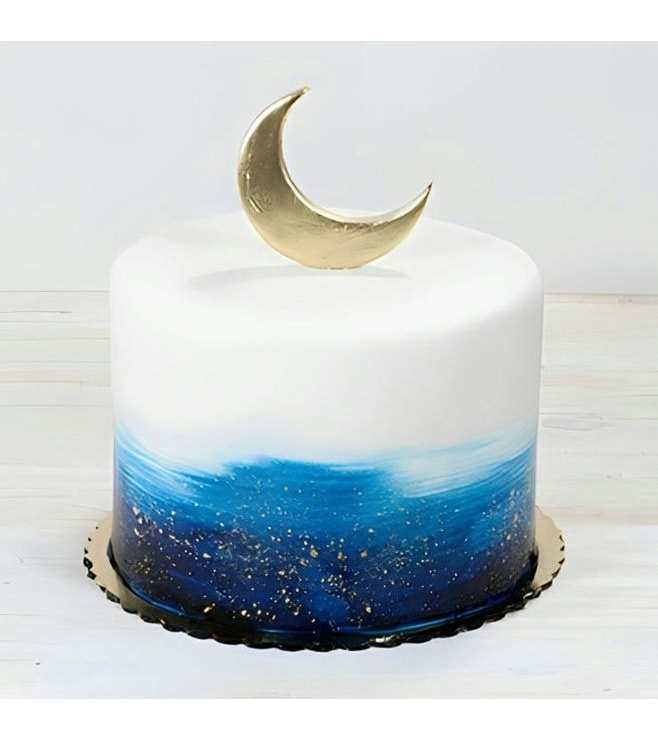 Golden Crescent Ramadan Cake