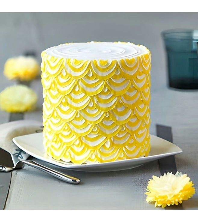 Yellow Drapes Cake