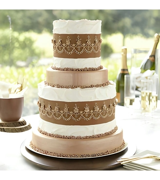 Bronze Tiered Cake