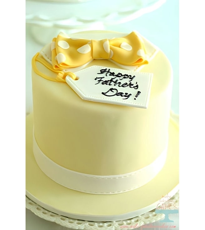 Yellow Bow Tie Father's Day Cake