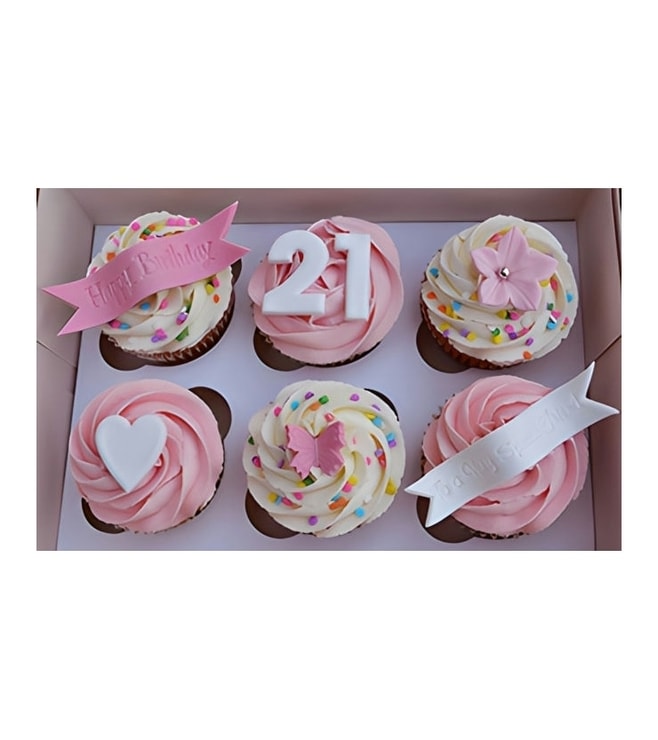 Lovable Swirls Dozen Cupcakes, Cupcakes